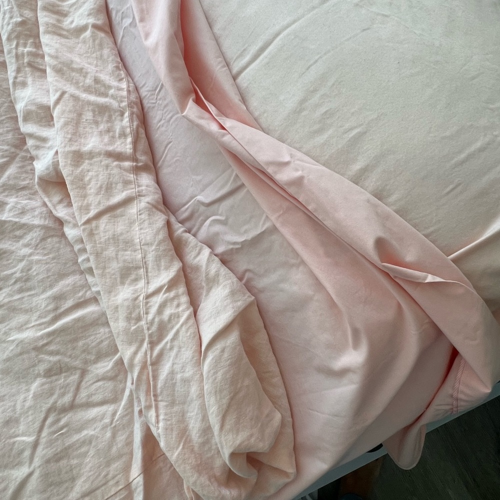 PEACH KING BED SET SHEETS